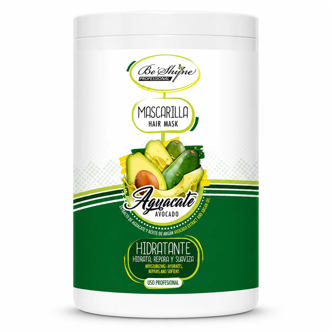 Be´Shyne® – Mascarilla Hidratante de Aguacate para Cabello Seco y Frágil 1000ml