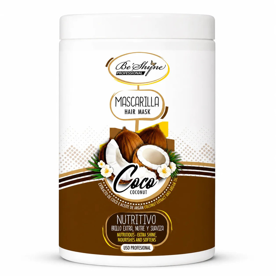 Be´Shyne® – Mascarilla para Cabello Seco Nutritiva con Coco 1000ml