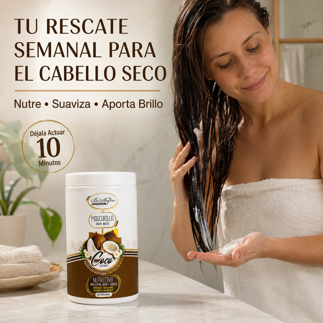 Be´Shyne® – Mascarilla para Cabello Seco Nutritiva con Coco 1000ml