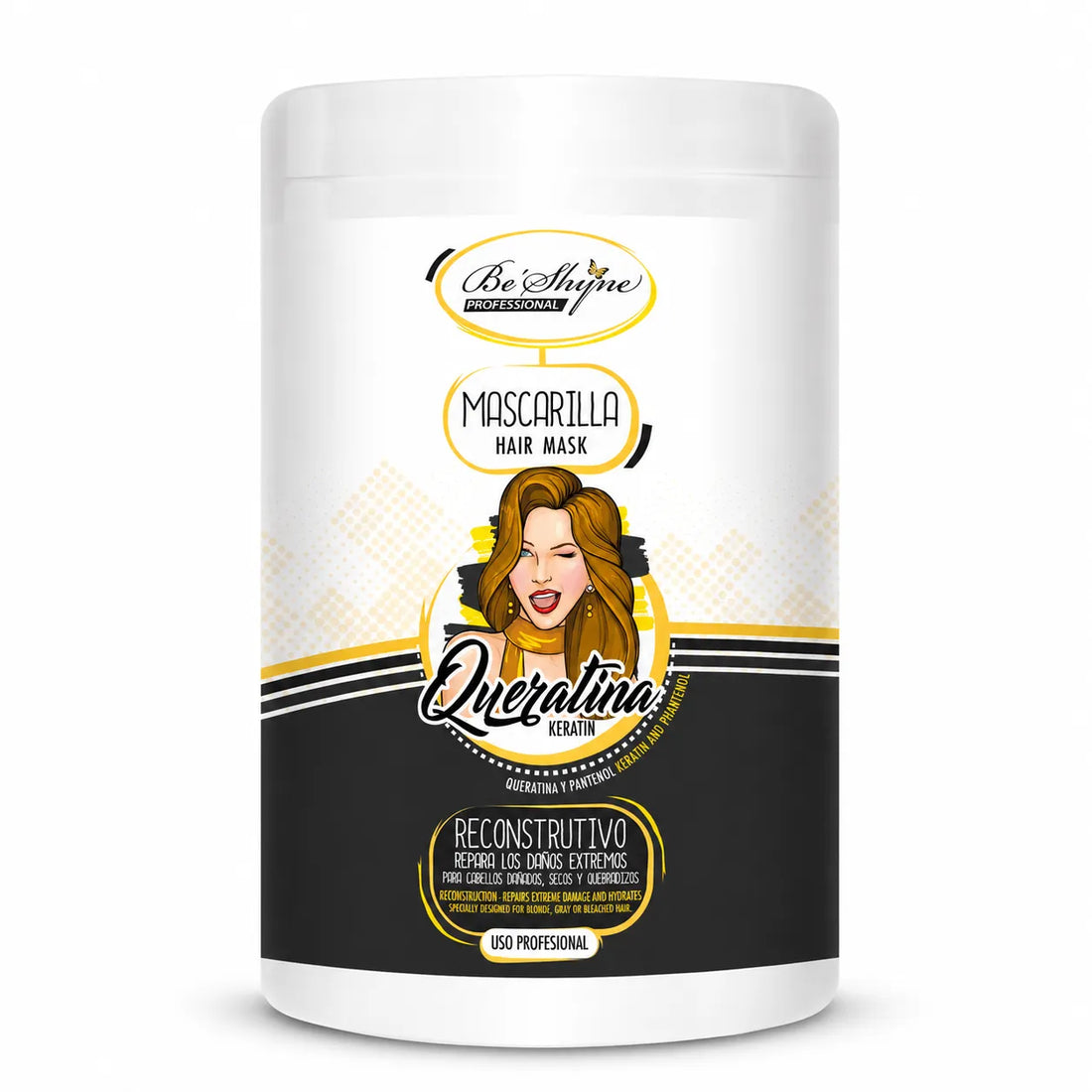 Be´Shyne – Mascarilla de Queratina para Cabello Dañado 1000ml