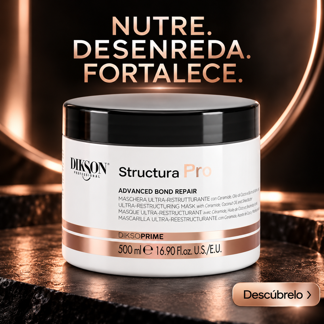 Dikson – Mascarilla reestructurante Structura Pro para cabello dañado 500 ml