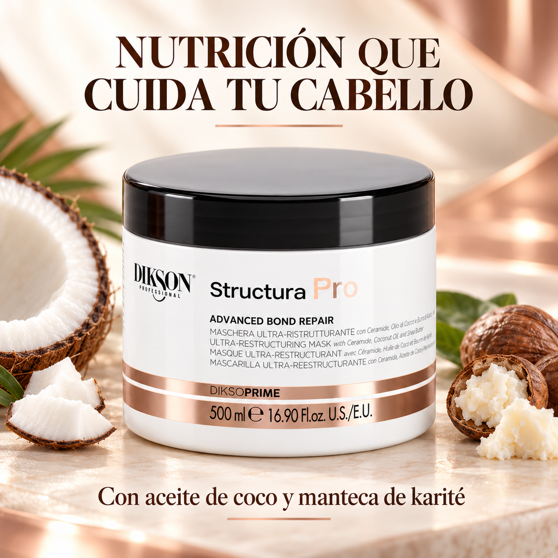 Dikson – Mascarilla reestructurante Structura Pro para cabello dañado 500 ml