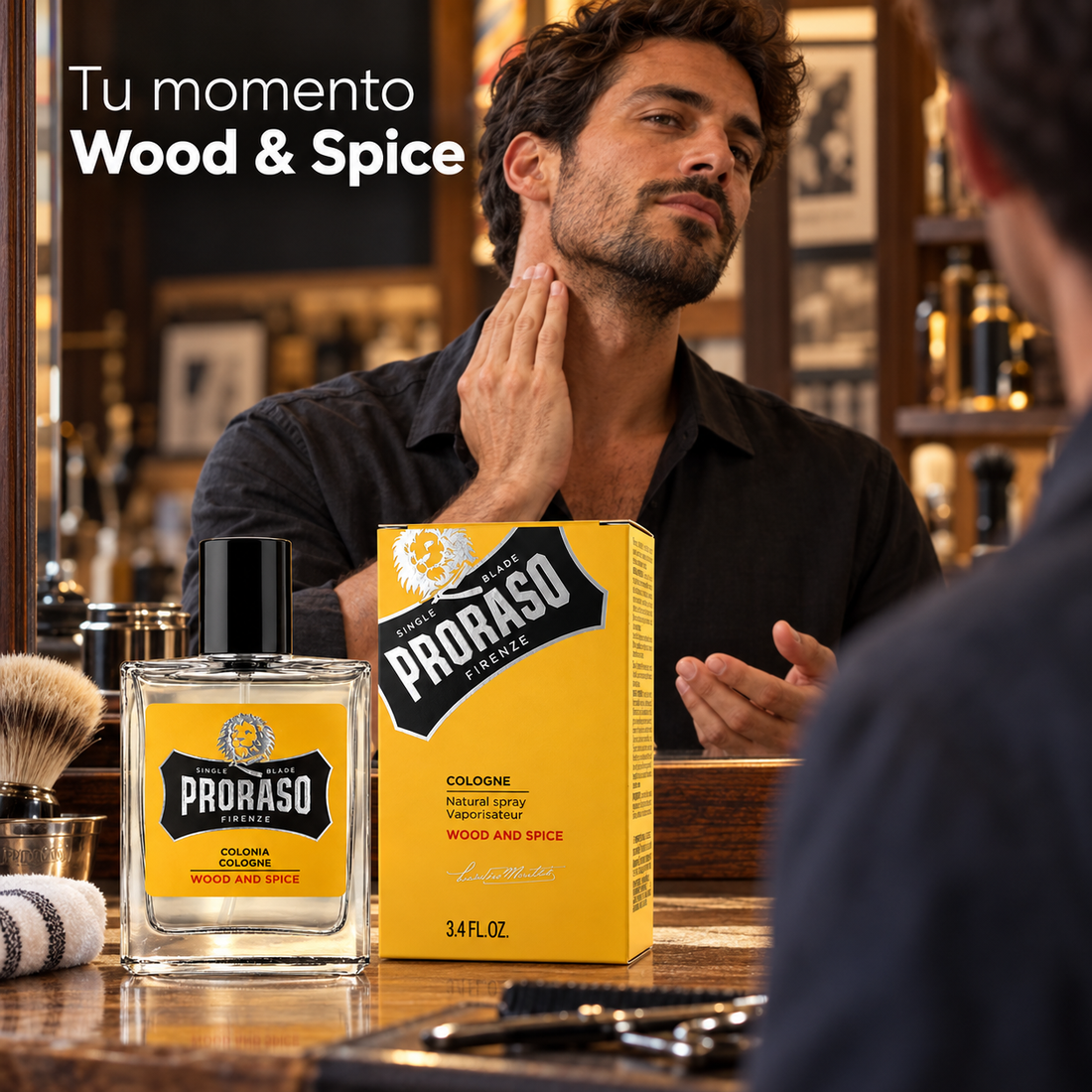 Proraso – Colonia amaderada para hombre Wood & Spice 100 ml
