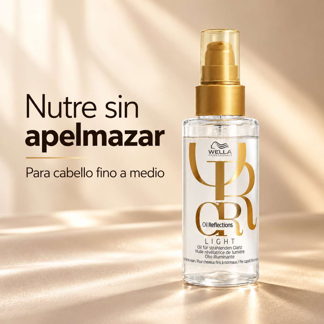Wella Professionals – Aceite capilar ligero Oil Reflections Light para cabello fino a medio 100 ml