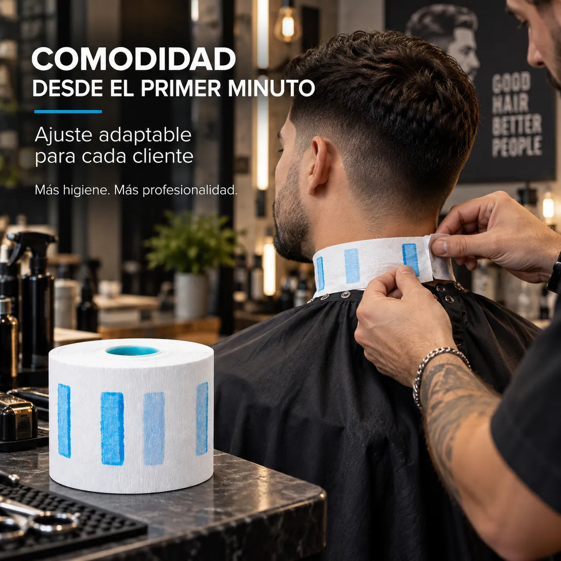 Ragnar – Papel de Cuello para Barbería 100 Servicios