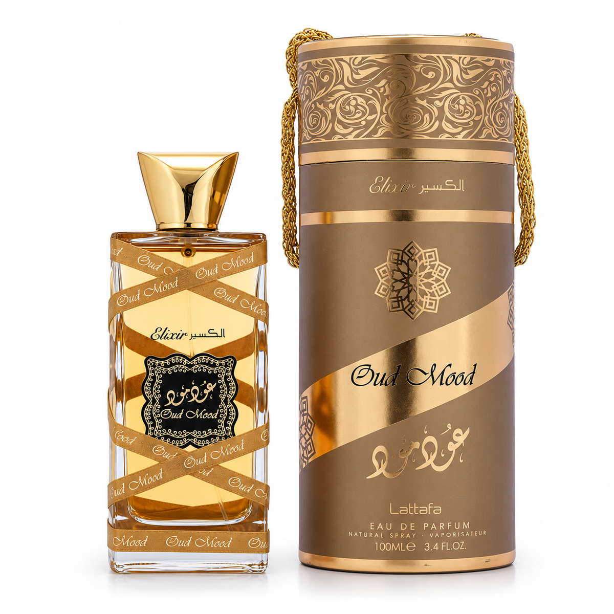 Lattafa – Perfume Unisex Oud Mood Elixir Especiado y Amaderado 100 ml