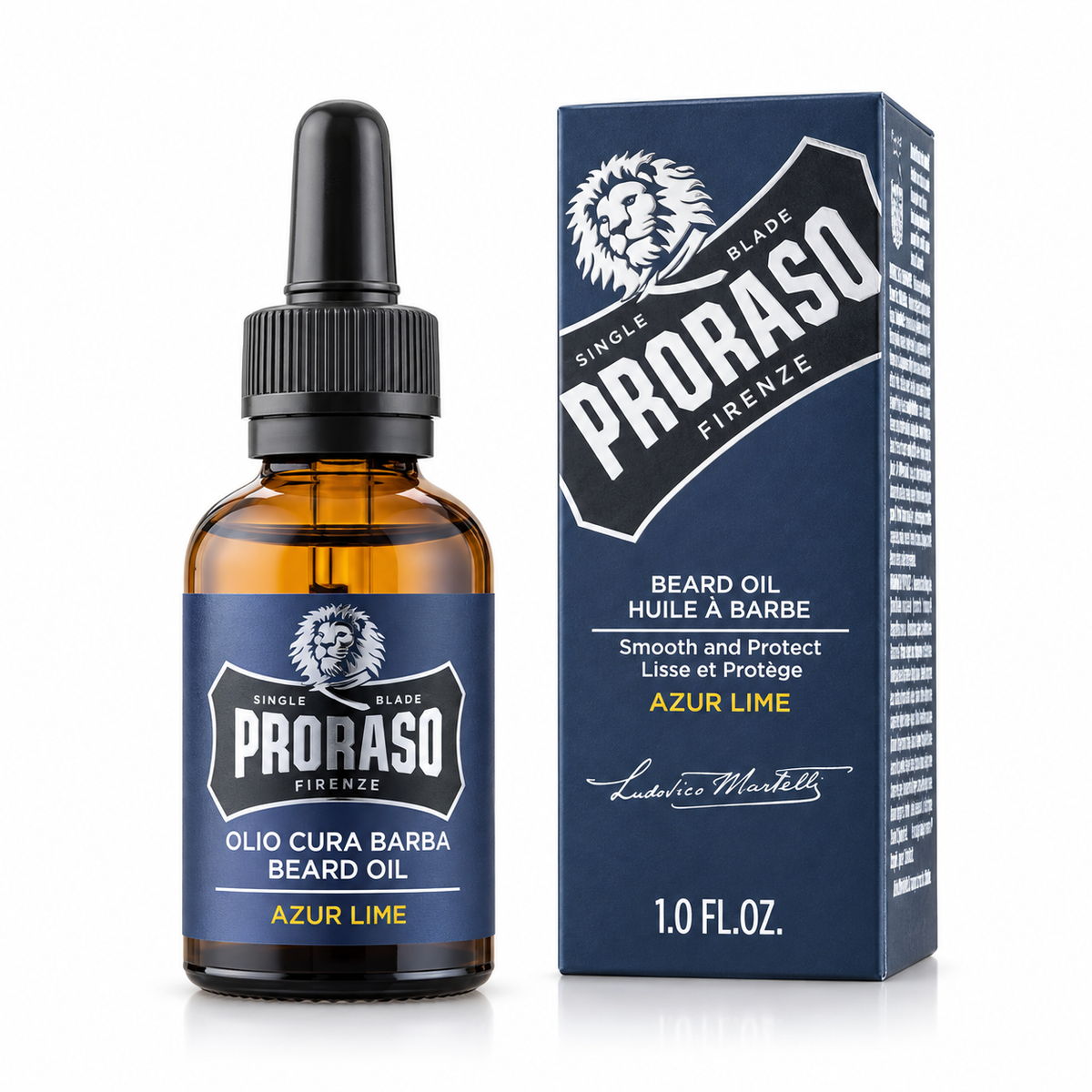 Proraso – Aceite de barba Azur Lime para barba larga y gruesa 30 ml