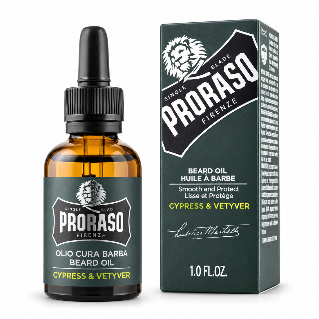 Proraso – Aceite para barba Cypress & Vetyver para barbas largas y gruesas 30 ml