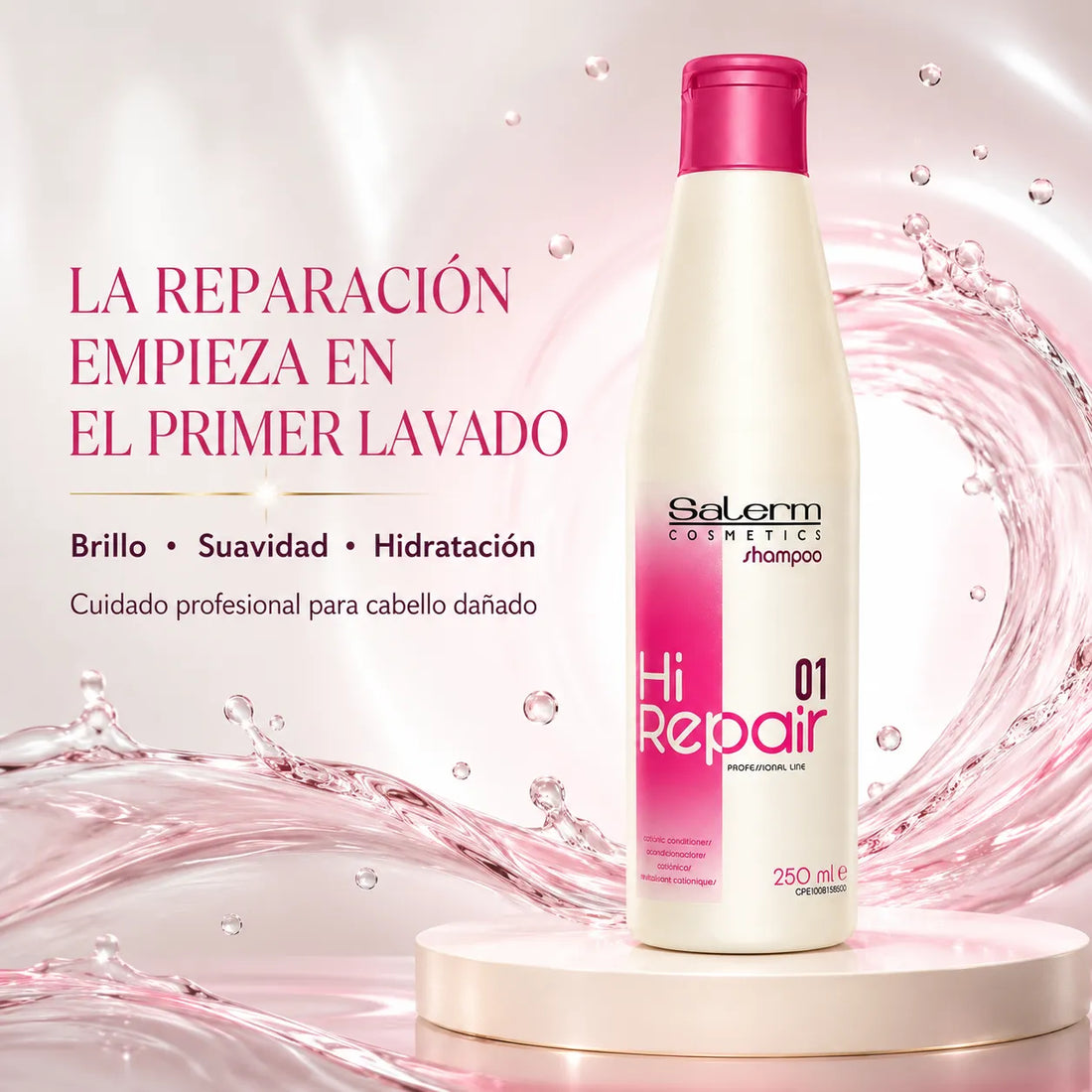 Salerm 01 Hi Repair – Champú reparador para cabello dañado 250 ml
