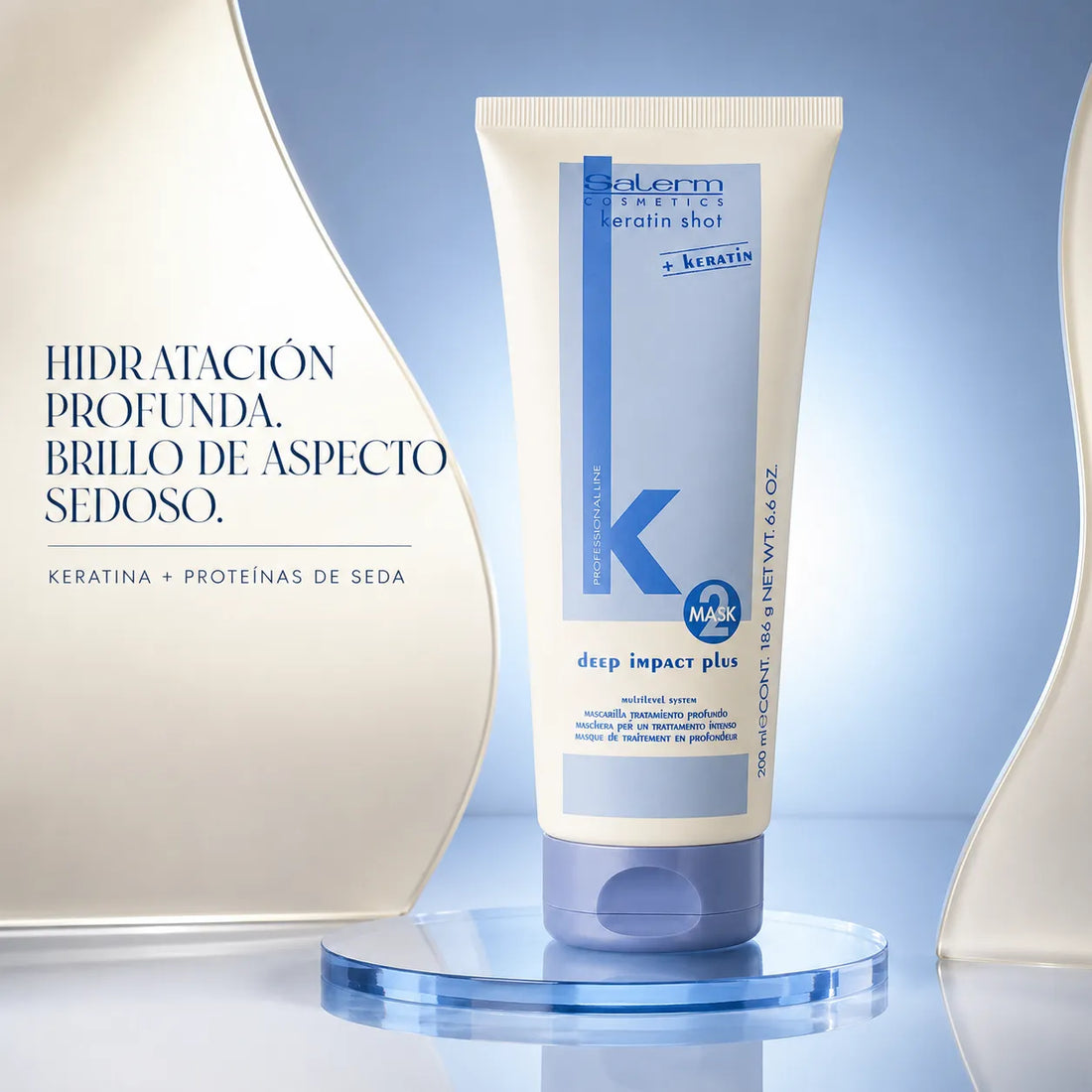 Salerm – Mascarilla capilar superhidratante Keratin Shot Deep Impact Plus 200 ml