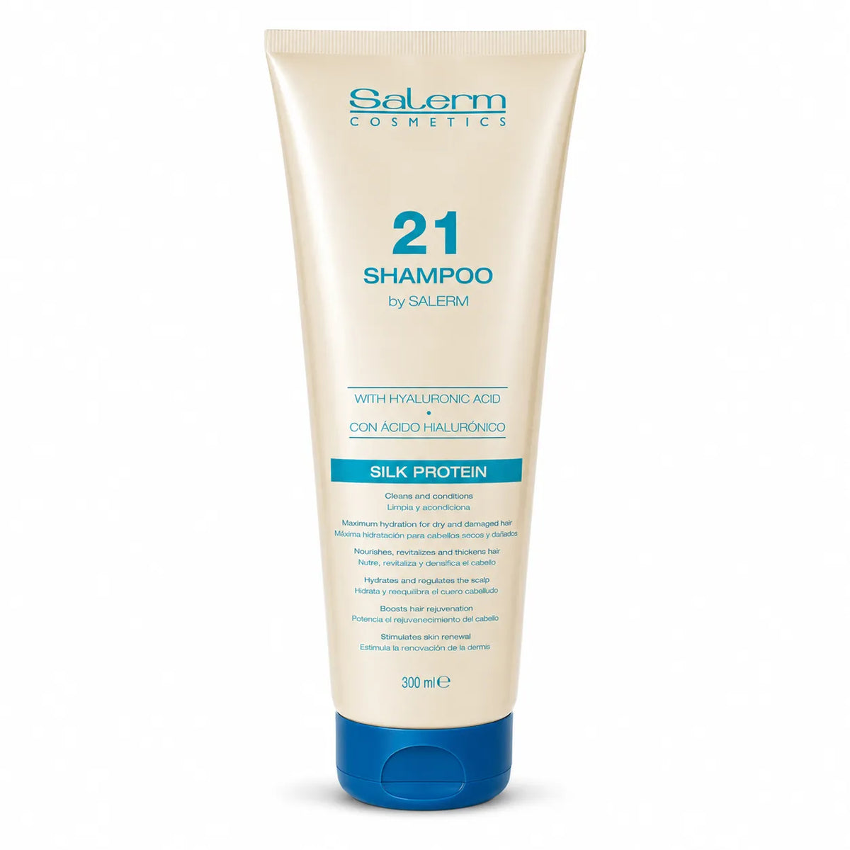 Salerm 21 – Champú para cabello seco y dañado con ácido hialurónico 300 ml
