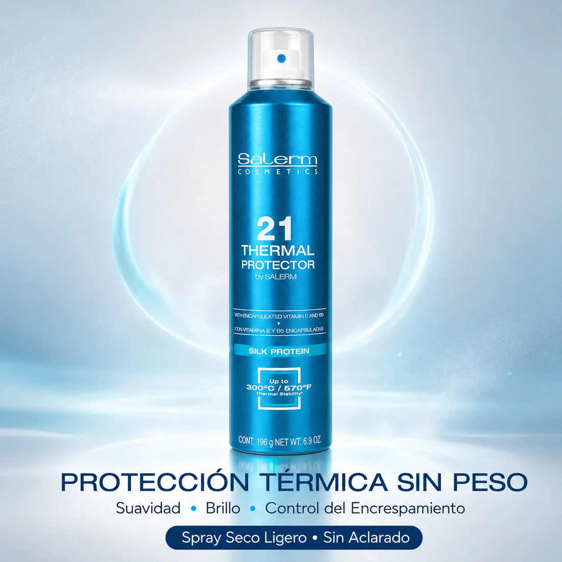 Salerm 21 – Protector térmico para el cabello anti-frizz en spray 300 ml