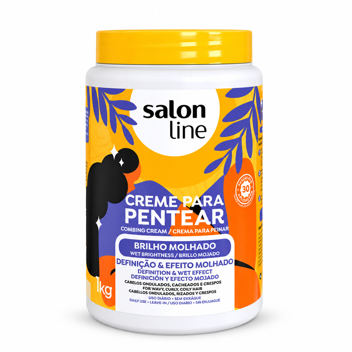 Salon Line – Crema para Peinar Efecto Mojado para Cabello Rizado 1 kg