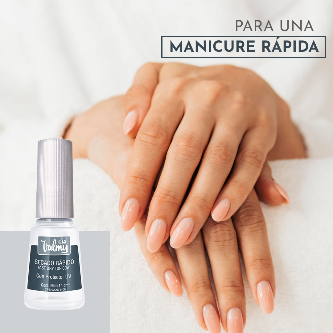 Valmy Secado Rápido – Esmalte de Uñas Top Coat para Brillo y Protección, 1 Unidad (1 x 14 ml)
