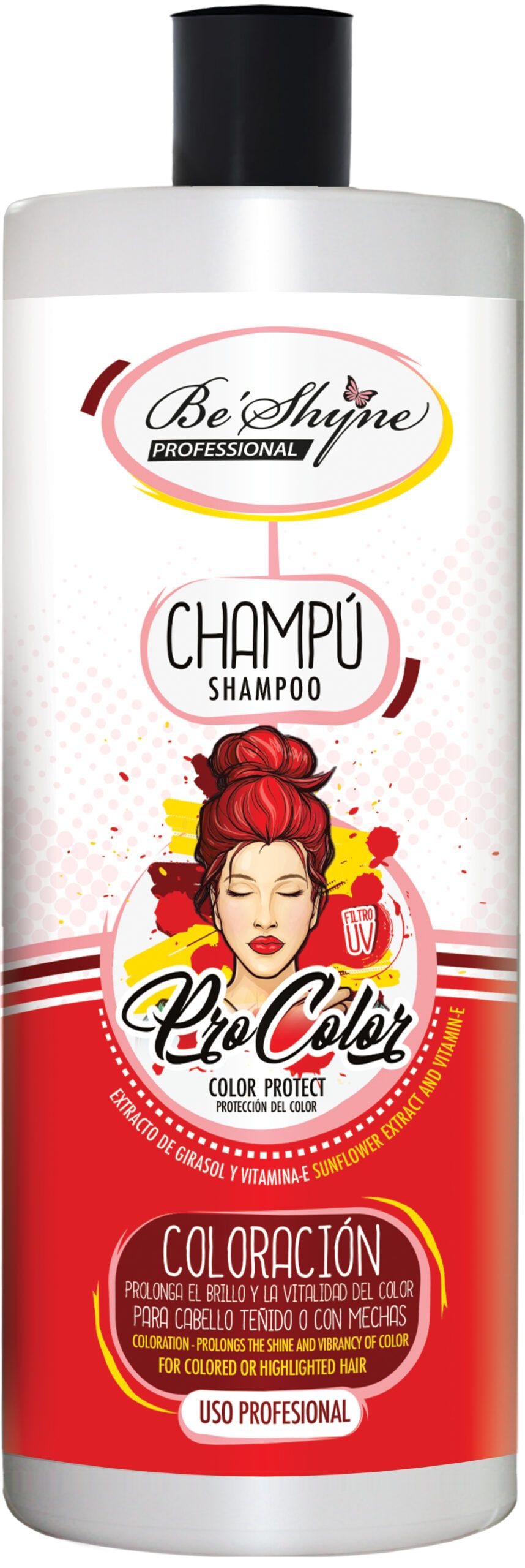 Be´Shyne® – Champú para Cabello Teñido Protector del Color 1000 ml
