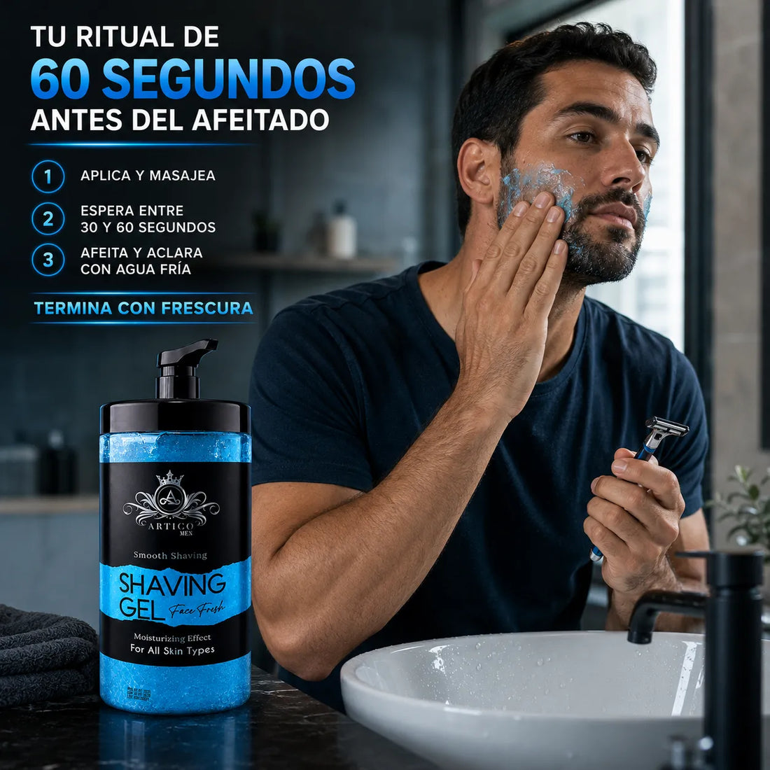 Ártico Men – Gel de Afeitar Hidratante para Todo Tipo de Piel 1500 ml