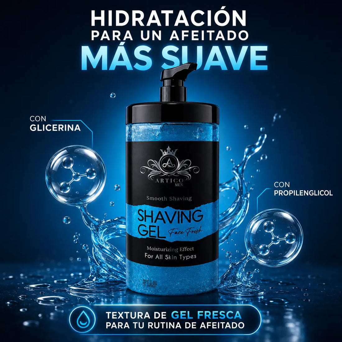 Ártico Men – Gel de Afeitar Hidratante para Todo Tipo de Piel 1500 ml