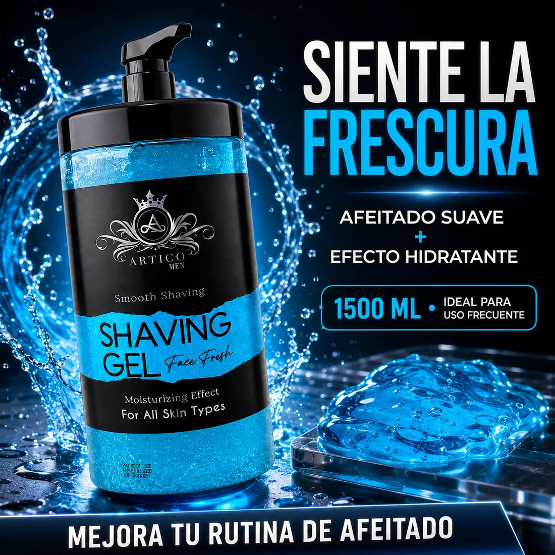 Ártico Men – Gel de Afeitar Hidratante para Todo Tipo de Piel 1500 ml