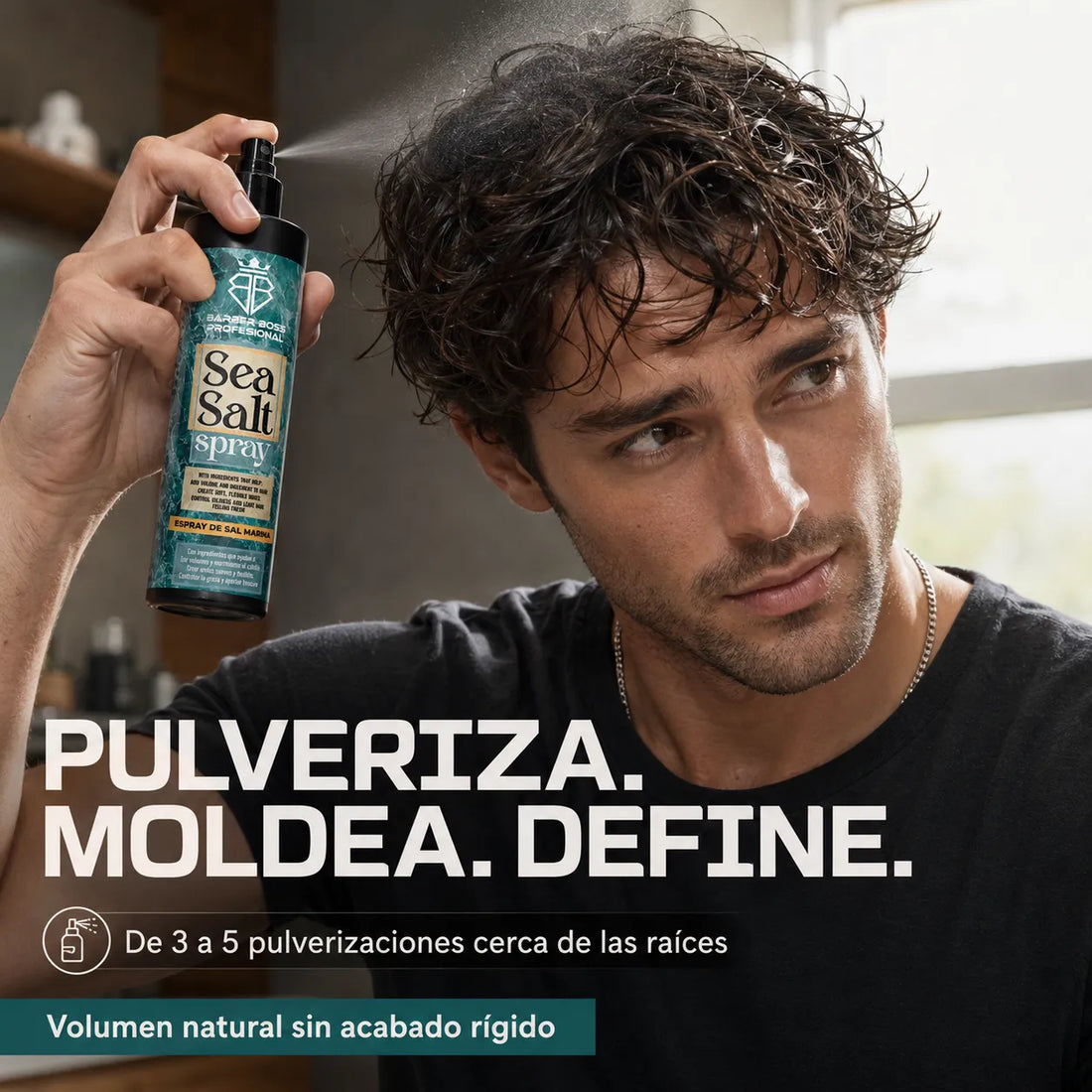 Barber Boss – Spray de Sal Marina para Volumen y Definición 250 ml