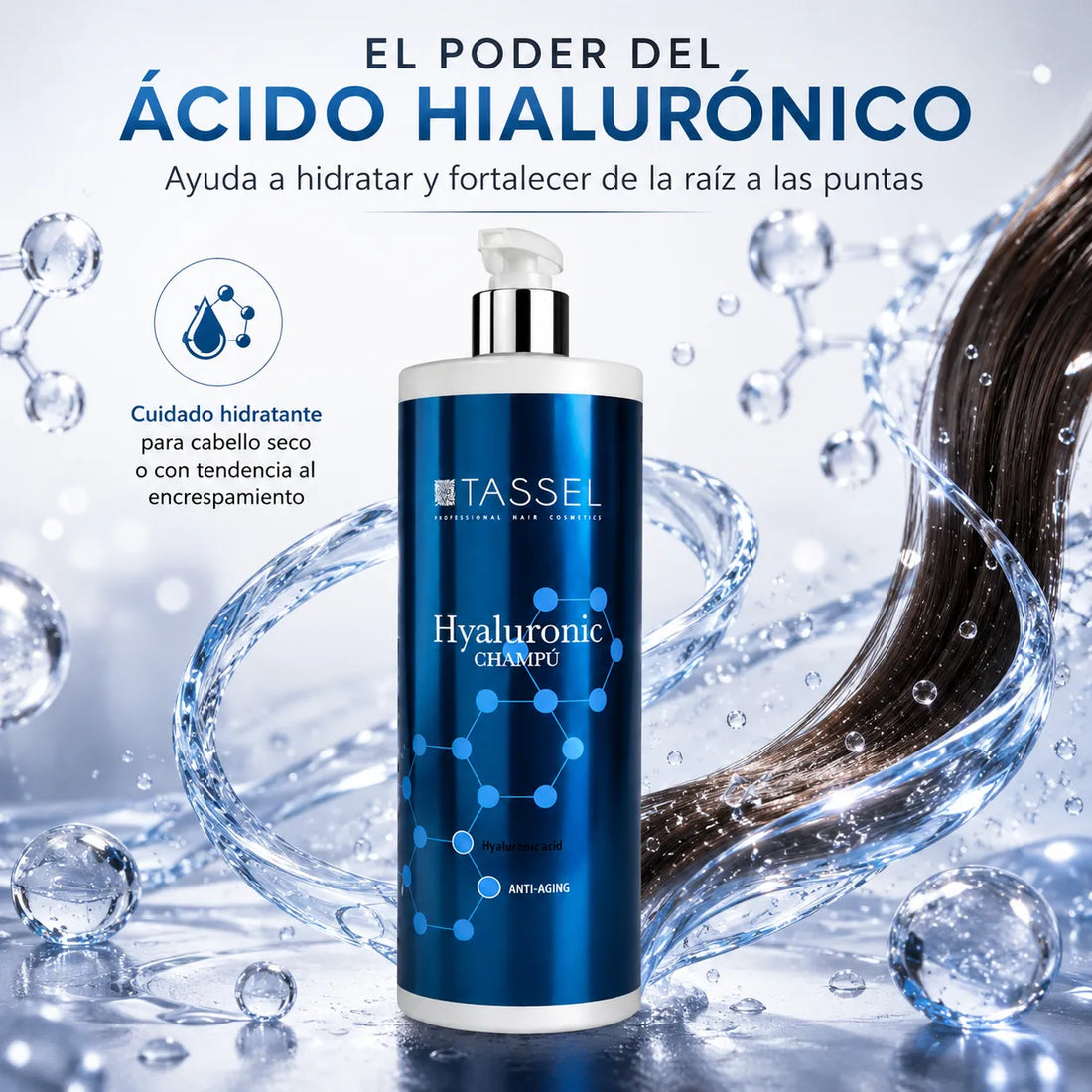 Tassel – Champú hidratante Hyaluronic para controlar el encrespamiento 1000 ml