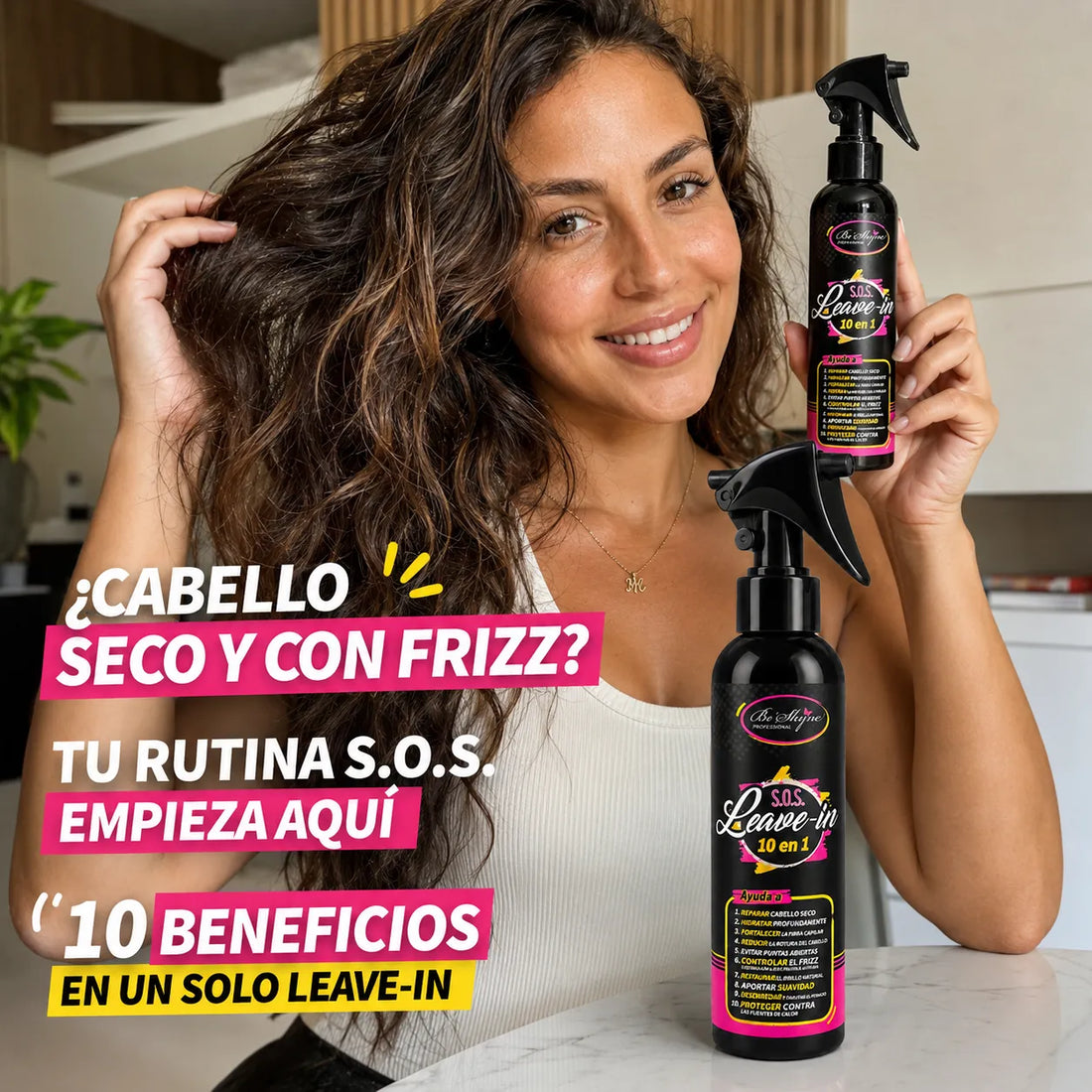 Be´Shyne® SOS Leave on 10 en 1. repara, hidrata, nutre 200ml