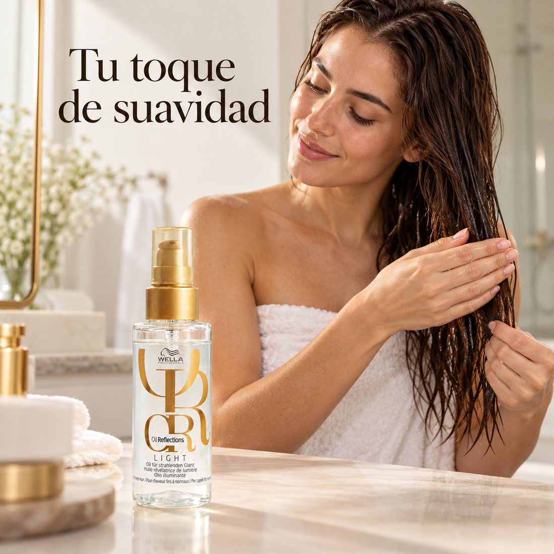 Wella Professionals – Aceite capilar ligero Oil Reflections Light para cabello fino a medio 100 ml