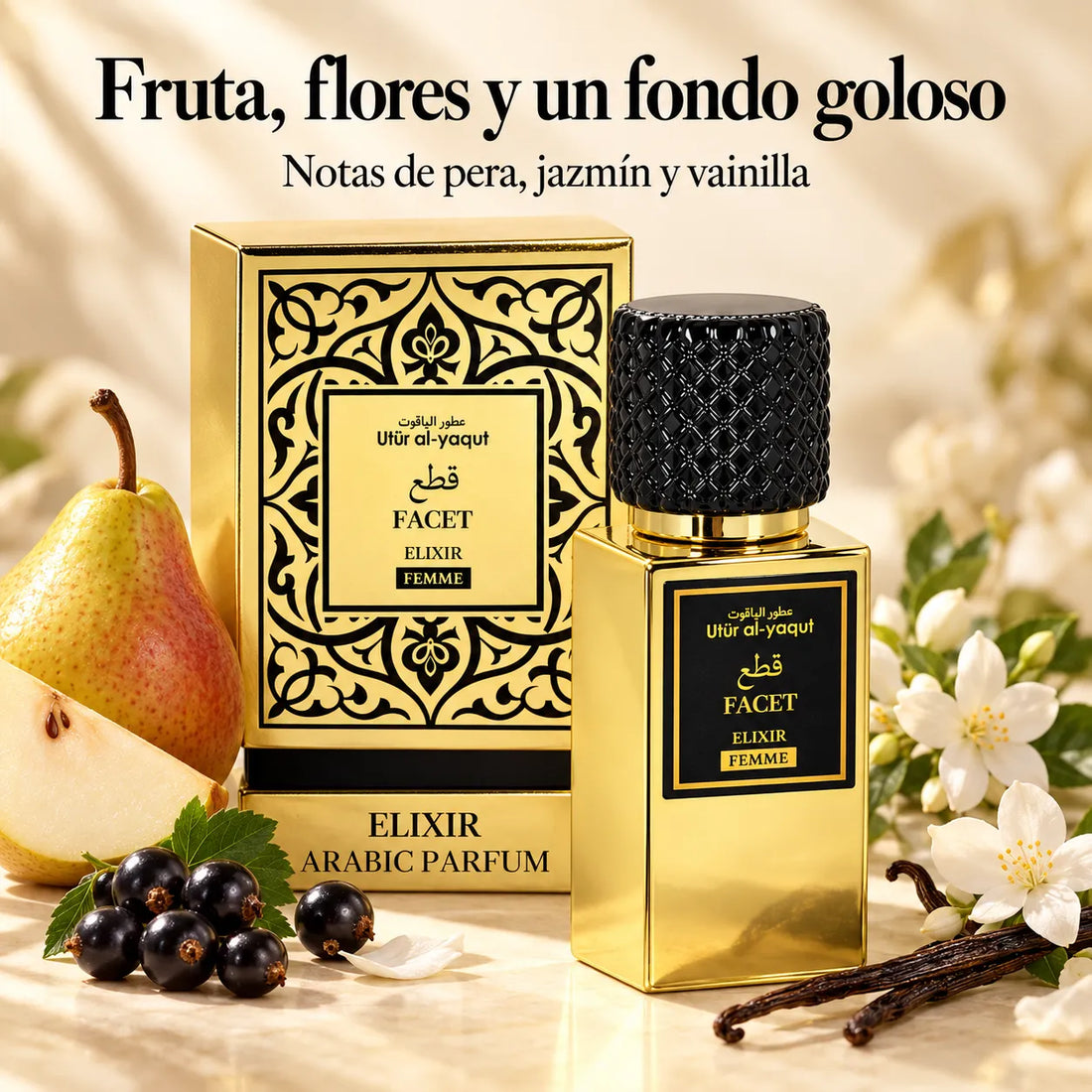SAPHIR – Perfume gourmand para mujer Facet Elixir Femme 50 ml