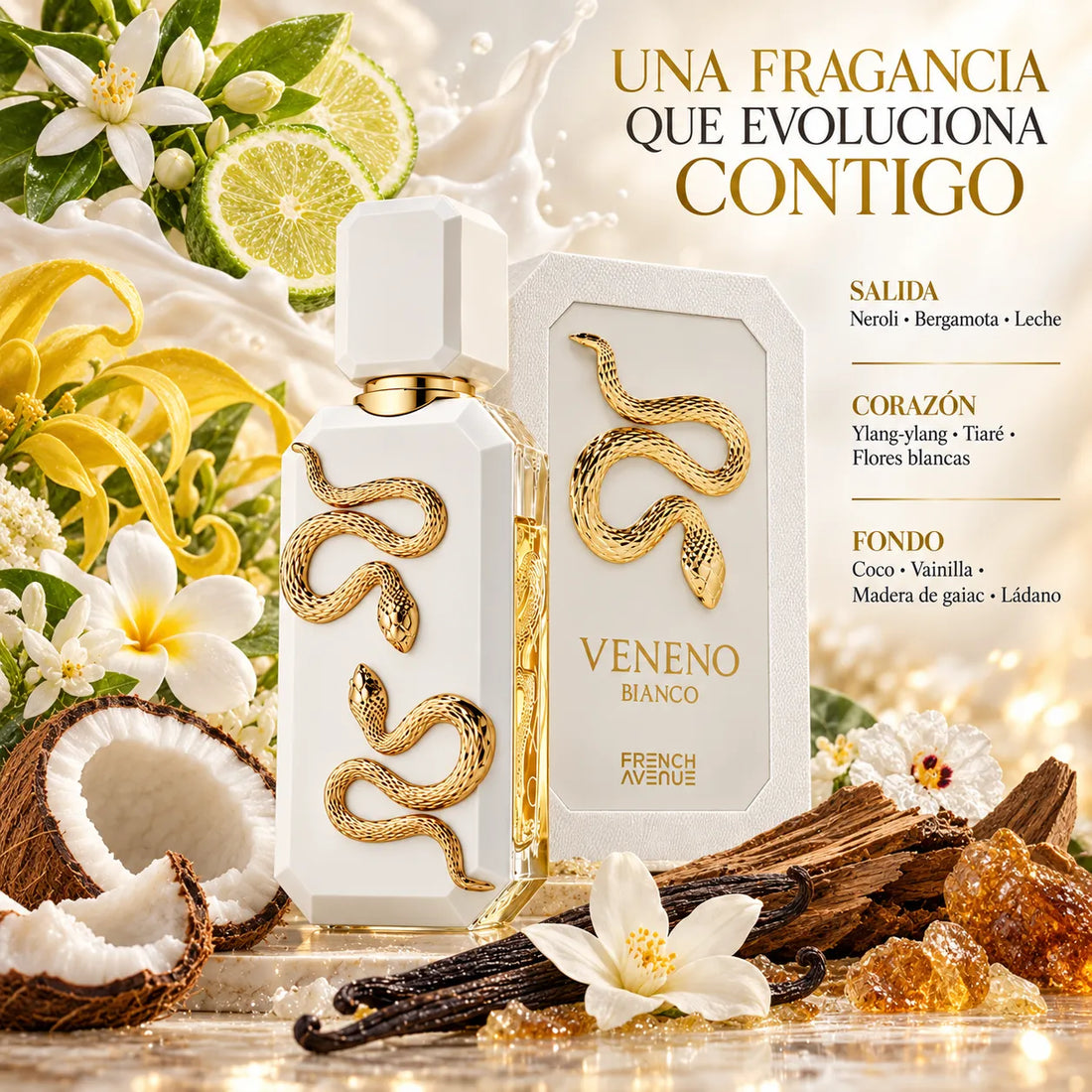 French Avenue – Perfume Femenino Floral, Cremoso y Dulce 100 ml