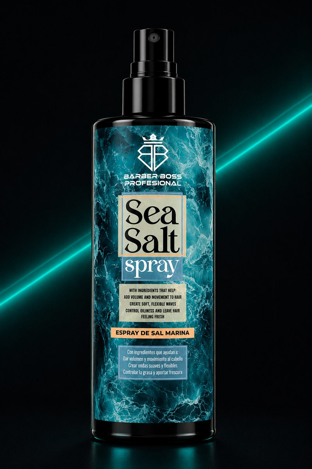 Barber Boss – Spray de Sal Marina para Volumen y Definición 250 ml