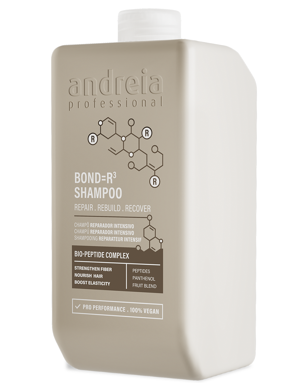 Andreia Professional – Bond=R³ Champú reparador para cabello dañado 1000ml