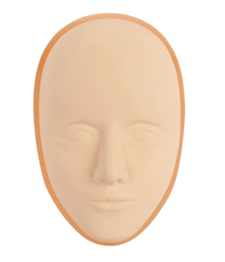 Cara silicona 5D, práctica maquillaje, pestañas, tatuaje