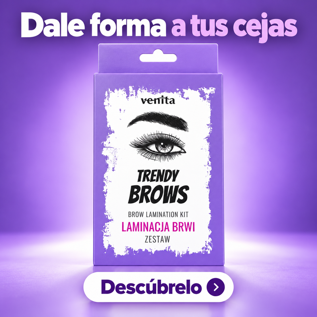 Venita Trendy Brows – Kit de laminación de cejas para definir y dar forma, 1 kit
