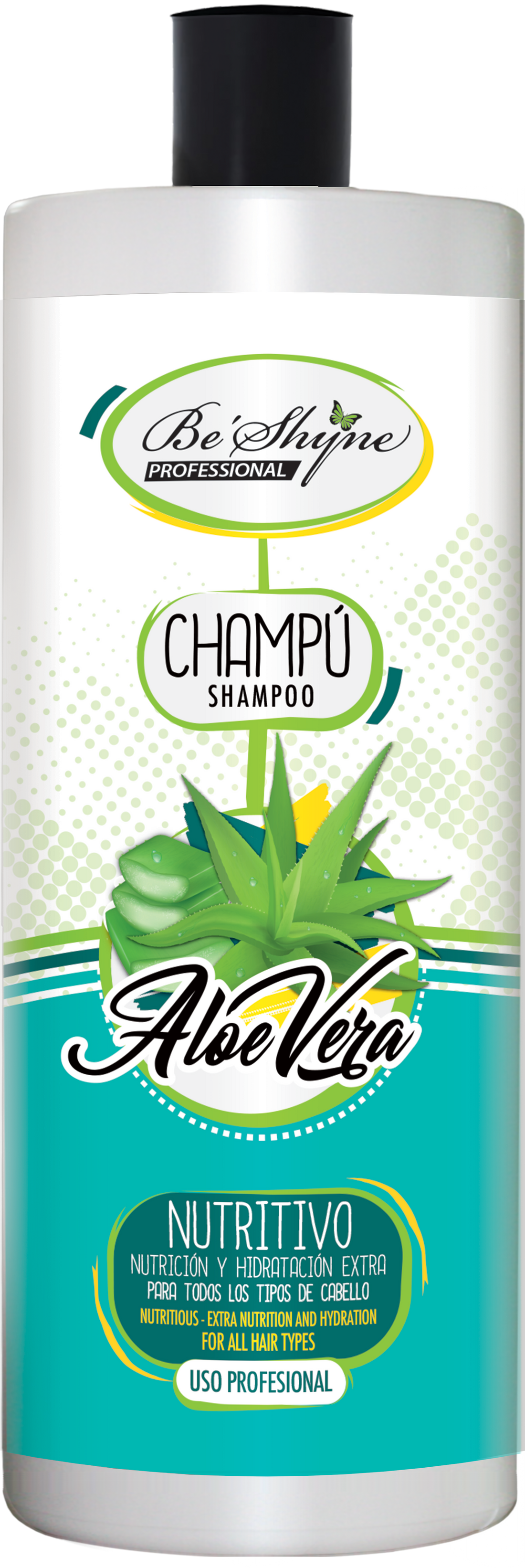 Aloe Shampoo with Keratin and vegetable ceramides For all hair types 1L