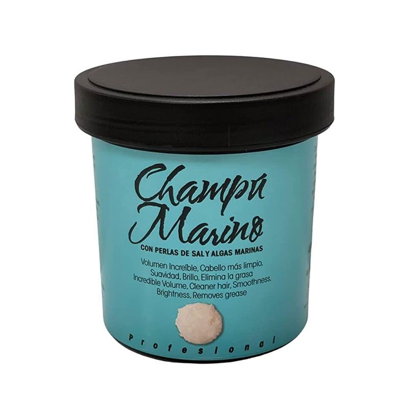 CHAMPU VEGANO MARINO CON PERLAS DE SAL MARINA Y ALGAS 400ML