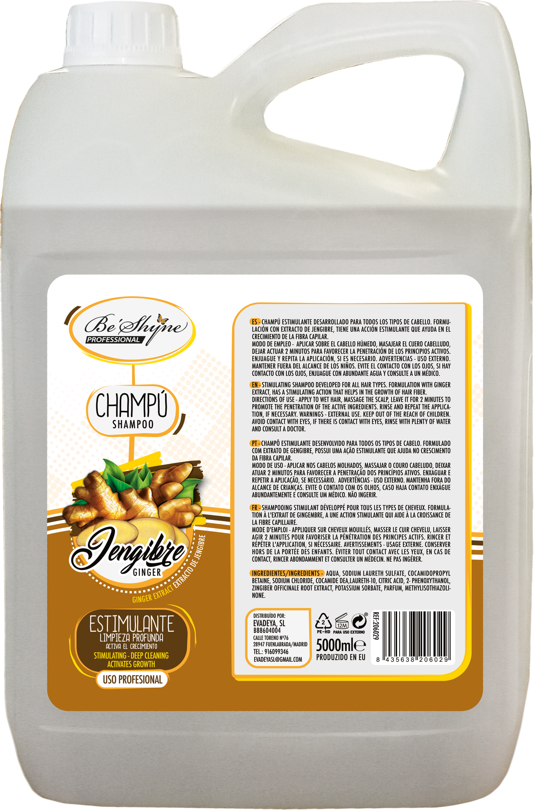 Be´Shyne® Mascarilla de Jengibre 1L.