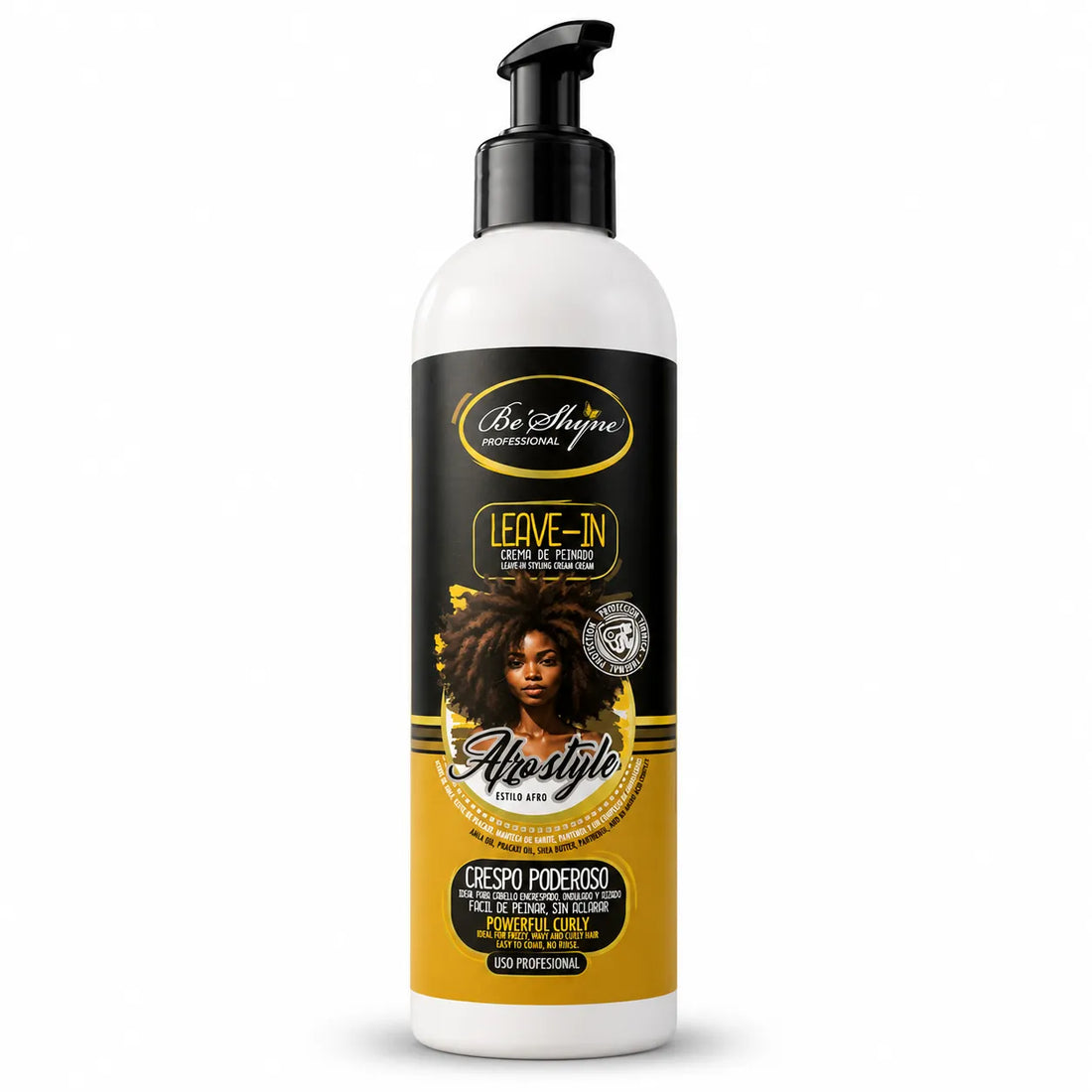 Be'Shyne – Crema de Peinado para Cabello Rizado AfroStyle 500 ml
