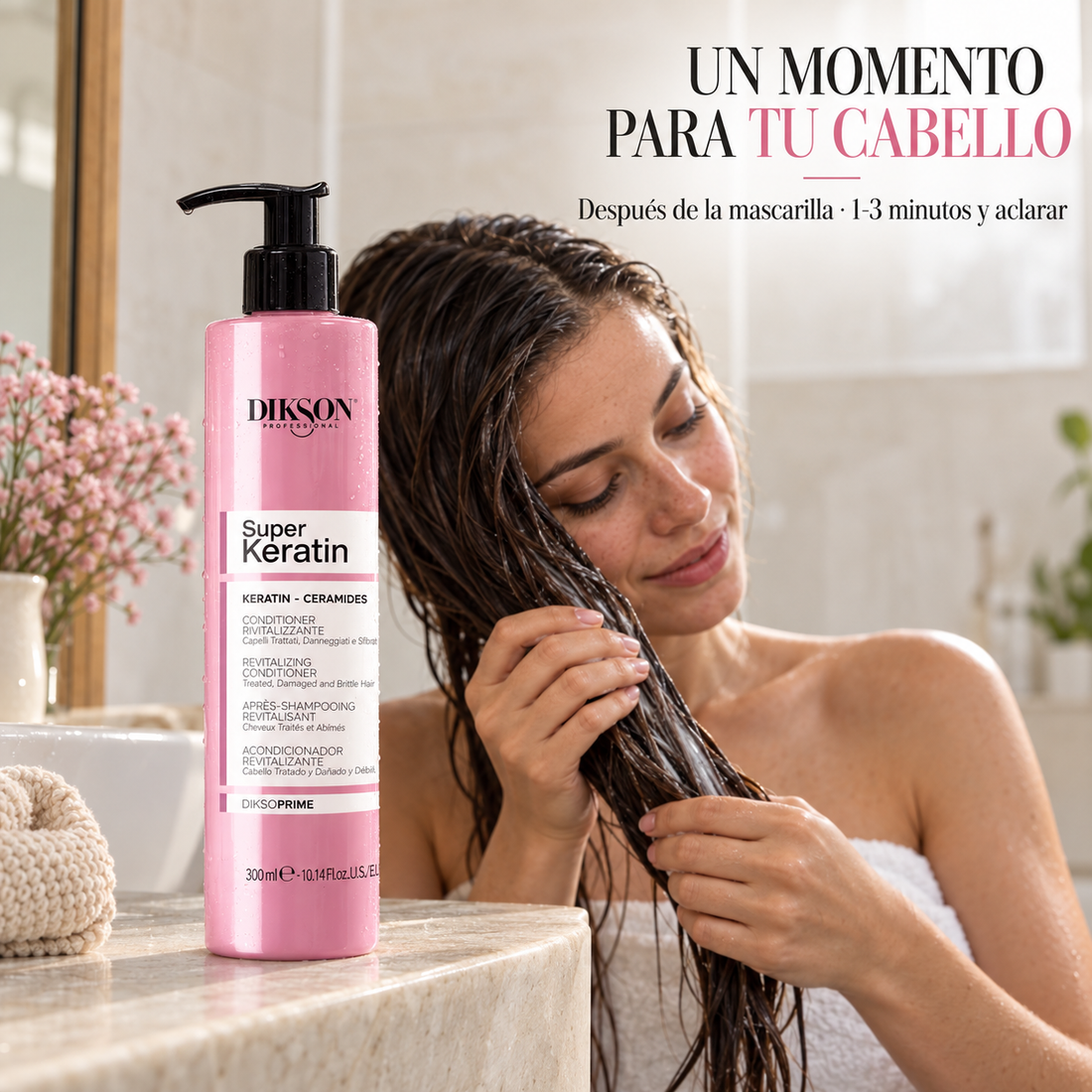 Dikson – Acondicionador para cabello dañado Diksoprime Super Keratin 300 ml