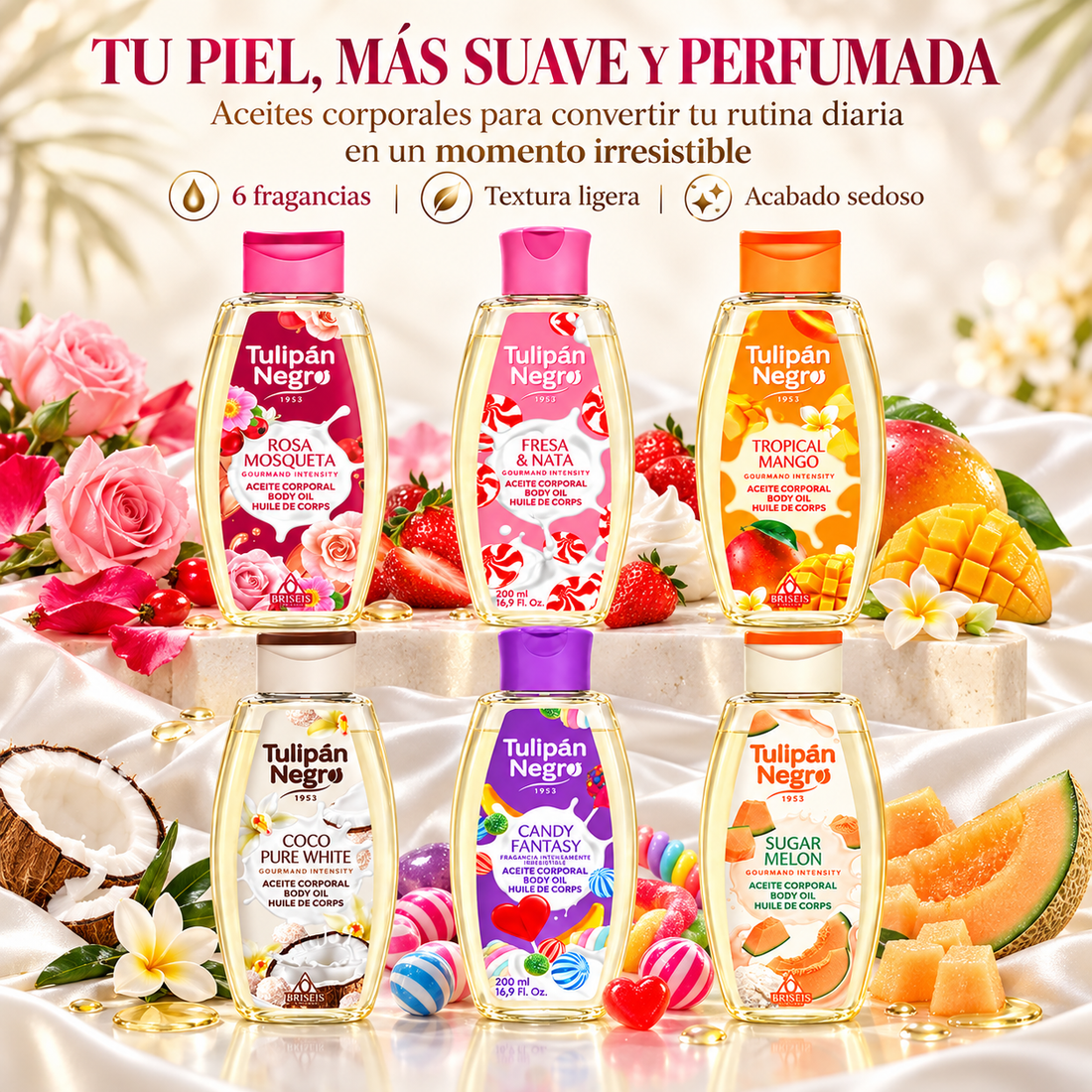 Tulipán Negro – Aceite Corporal Hidratante Perfumado 200 ml