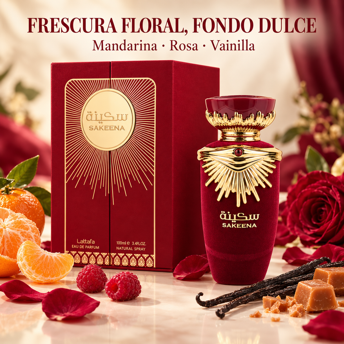 Lattafa – Sakeena Perfume Floral Afrutado Eau de Parfum 100 ml