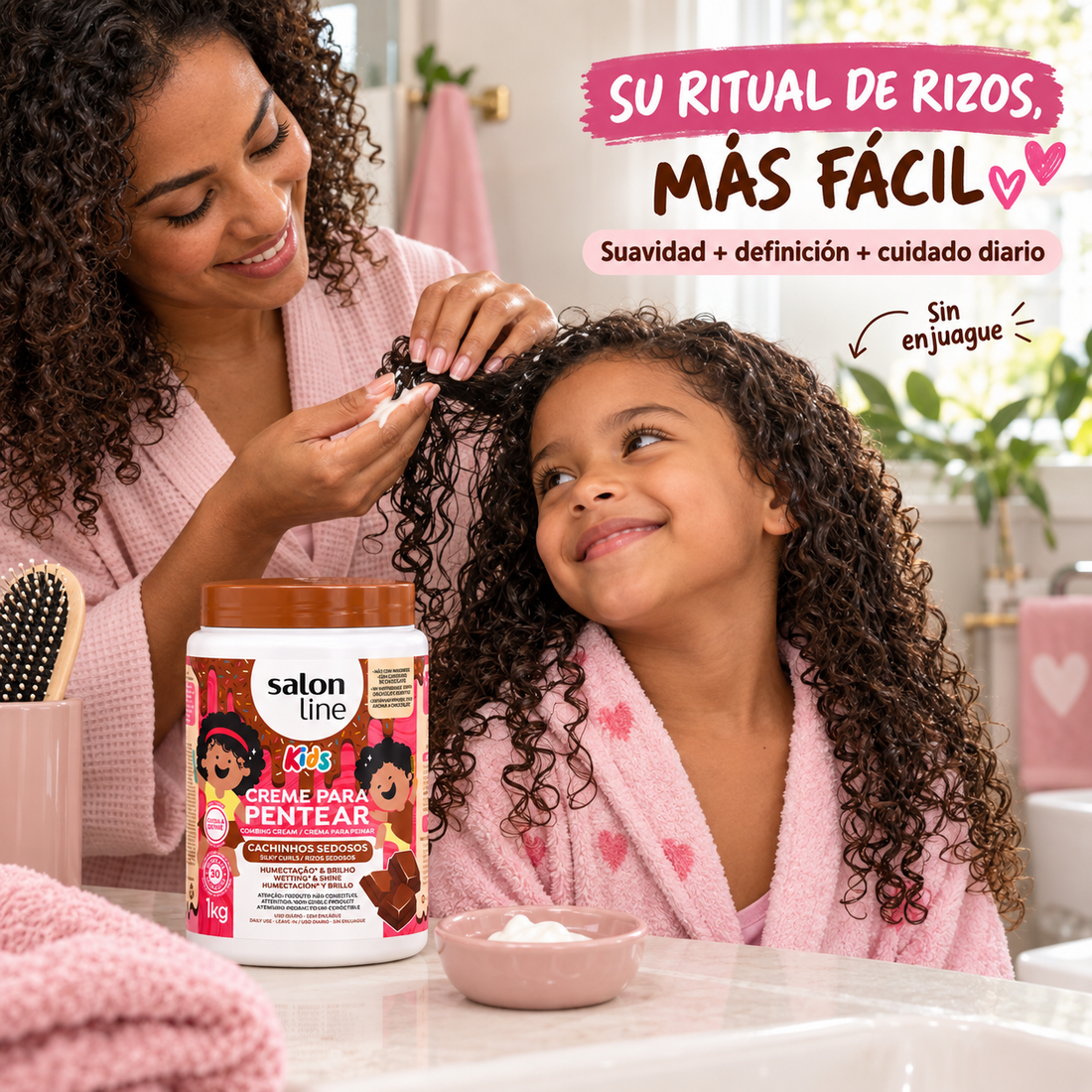 Salon Line Kids – Crema para peinar niños para rizos con brillo 1 kg