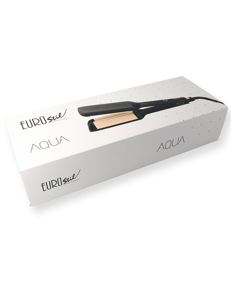 Eurostil Aqua Prancha Cerâmica Iónica de Ondas para Cabelo Ondulado 85W