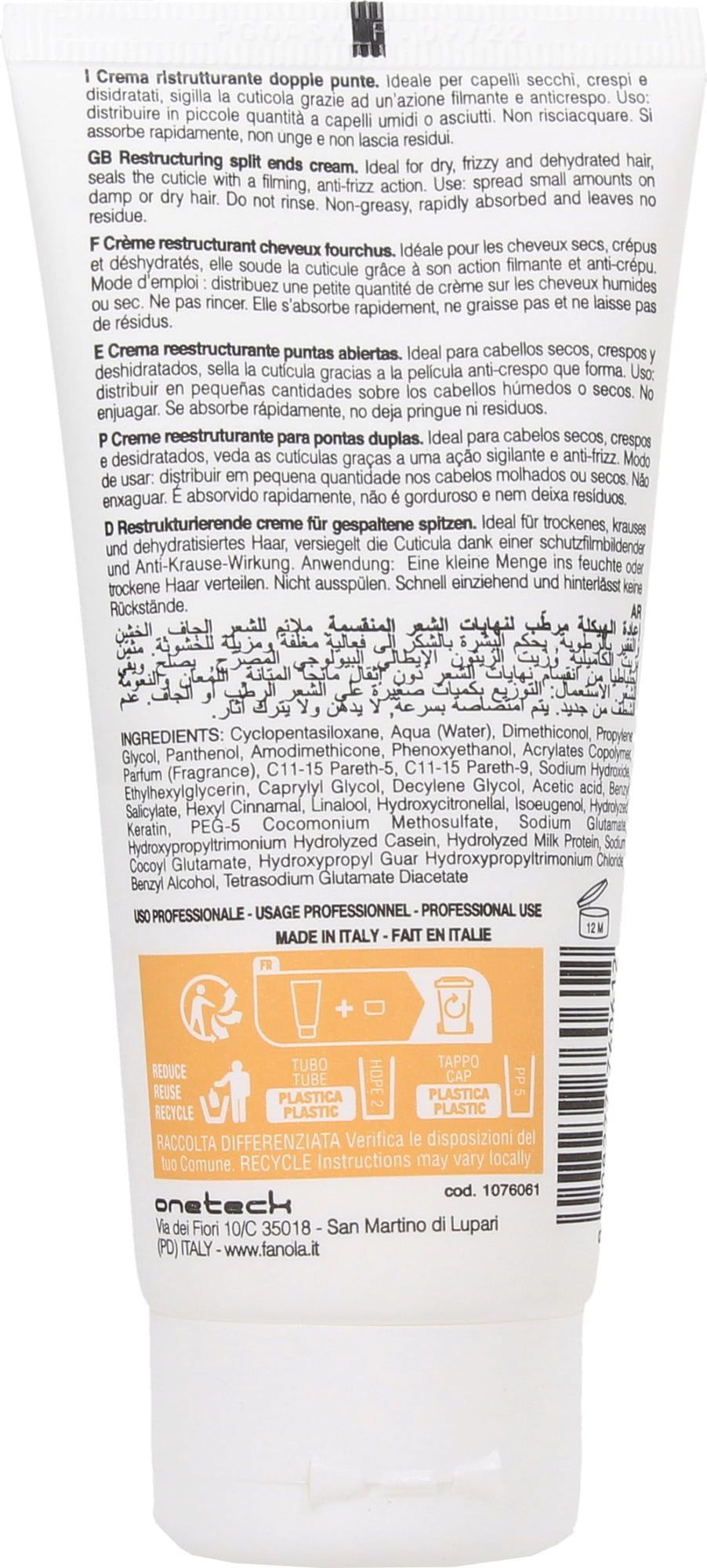 Creme Reconstrutor Nutritivo FANOLA