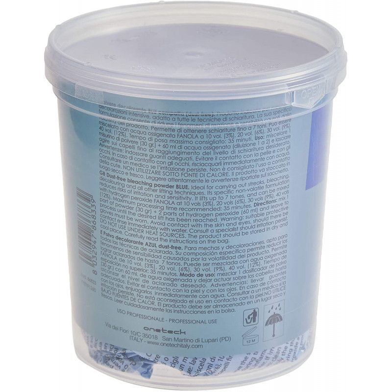 Fanola – Polvo Decolorante Azul para Aclarar Hasta 7 Tonos 500 g