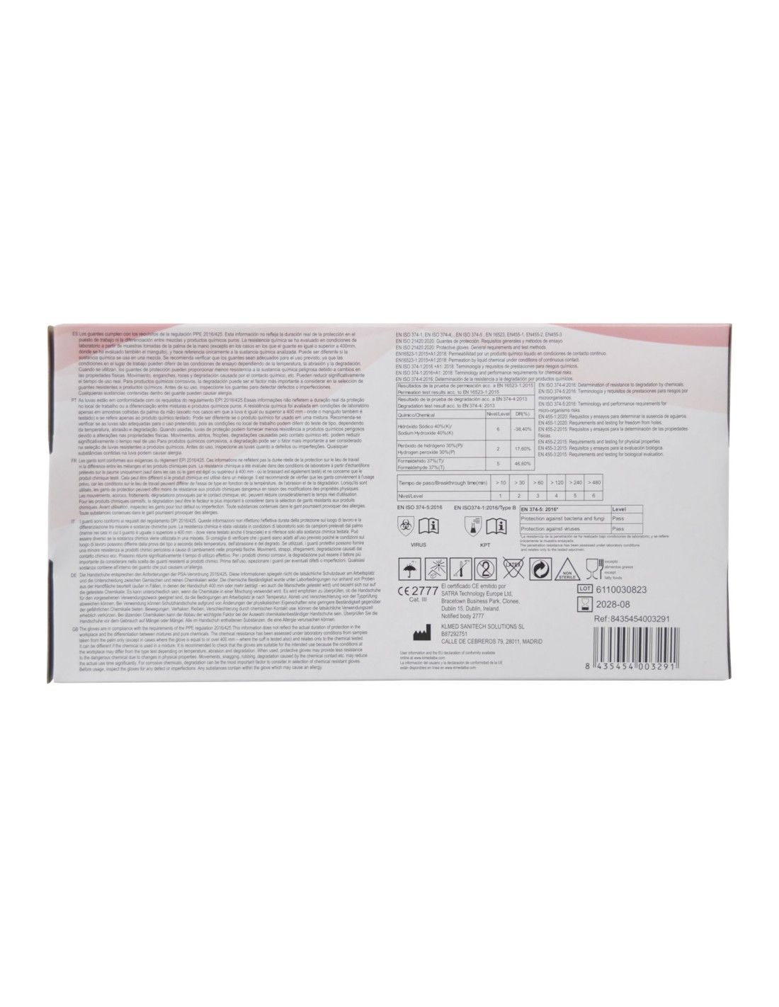 Pink powder-free nitrile glove