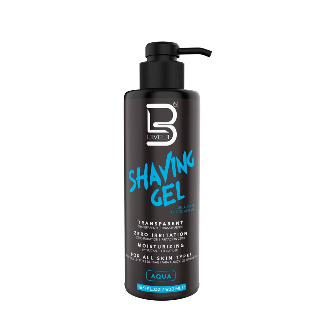 L3VEL3 GEL DE AFEITAR TRANSPARENTE AQUA - 500 ML.