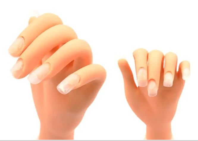Mano de práctica para manicura, modelo de entrenamiento de uñas