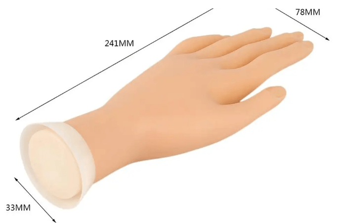 Mano de práctica para manicura, modelo de entrenamiento de uñas