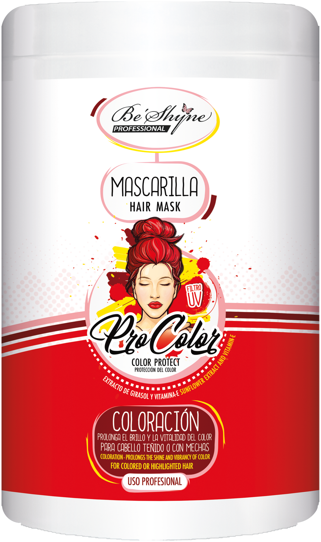 Be´Shyne® – Mascarilla para Cabello Teñido Pro Color 1000ml