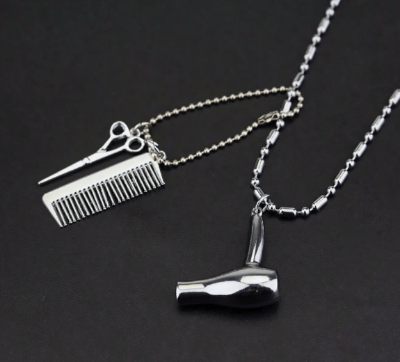 Hairdressing pendant, dryer, comb and scissors, AND Hair Clippers