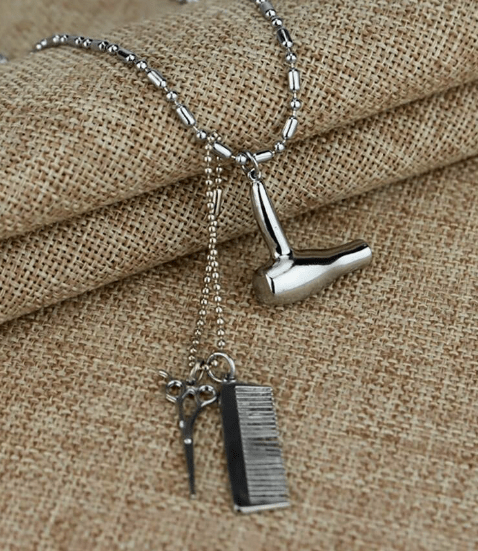 Hairdressing pendant, dryer, comb and scissors, AND Hair Clippers